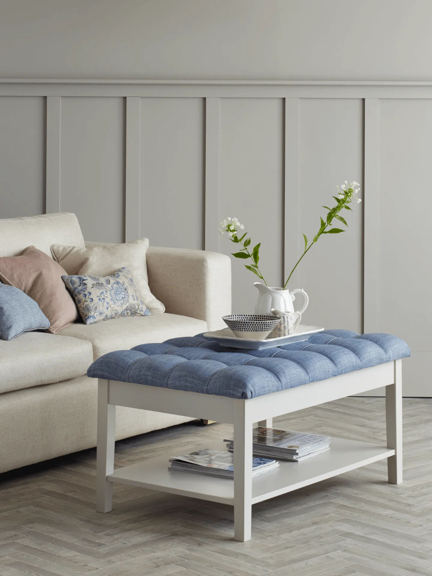 Bruton upholstered table