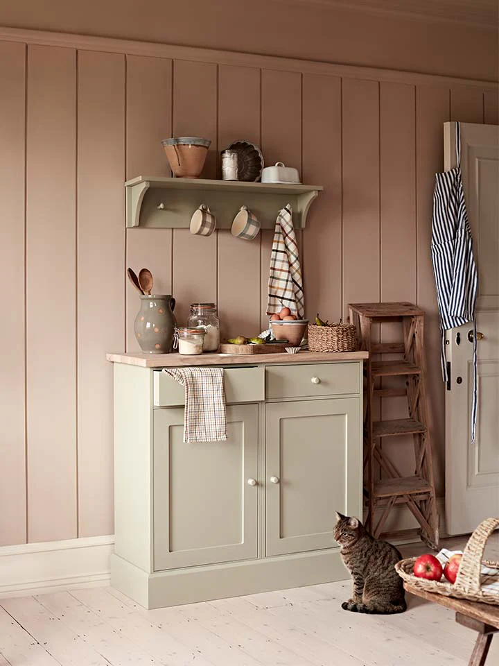 Portland double cupboard with an oak top - Image 2