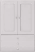 Double cupboard with hanging rail + 3 drawer base with runners - Image 2