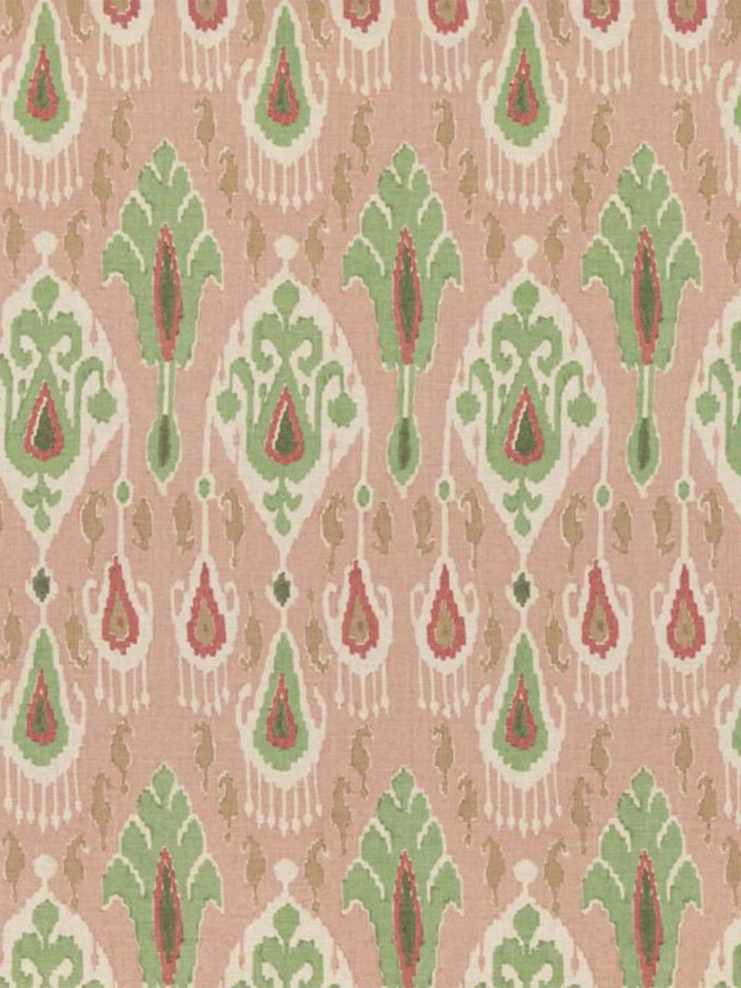 Ikat Bokhara - 02 Rose/Green