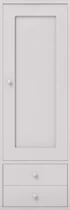 Single tall cupboard with shelves hinged right + 2 base drawers - Image 2